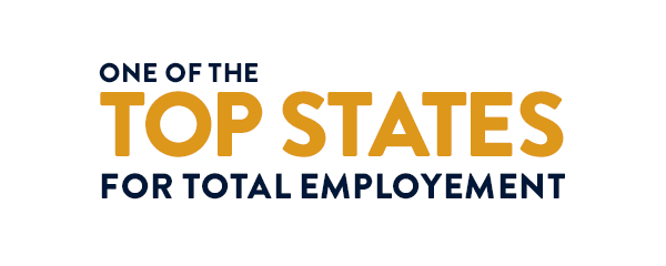 one of the top states for total employeement