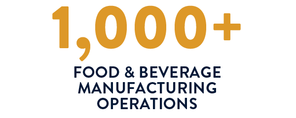 1000+ food & beverage manufacturing operations