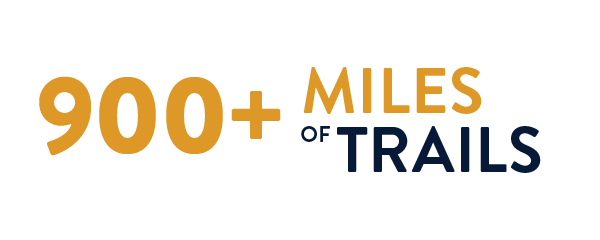 900+ miles of trails