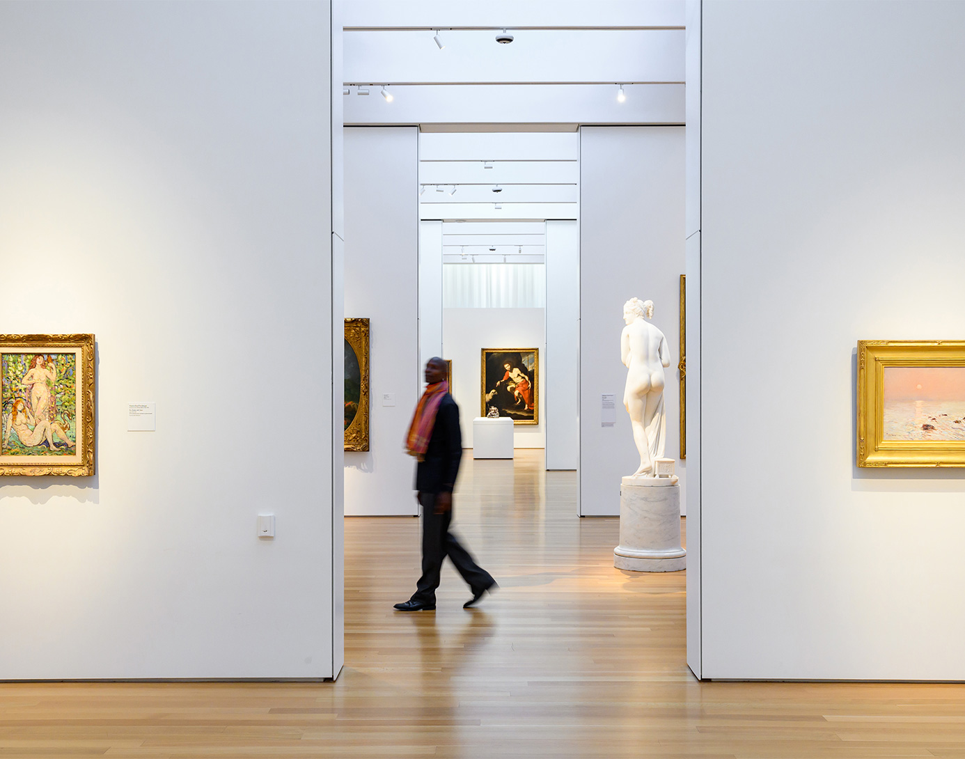 A man looking around the gallery