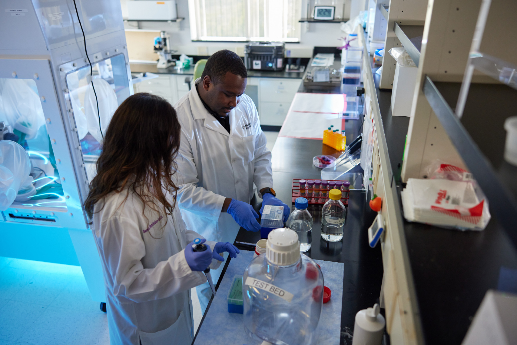 life sciences workers in lab