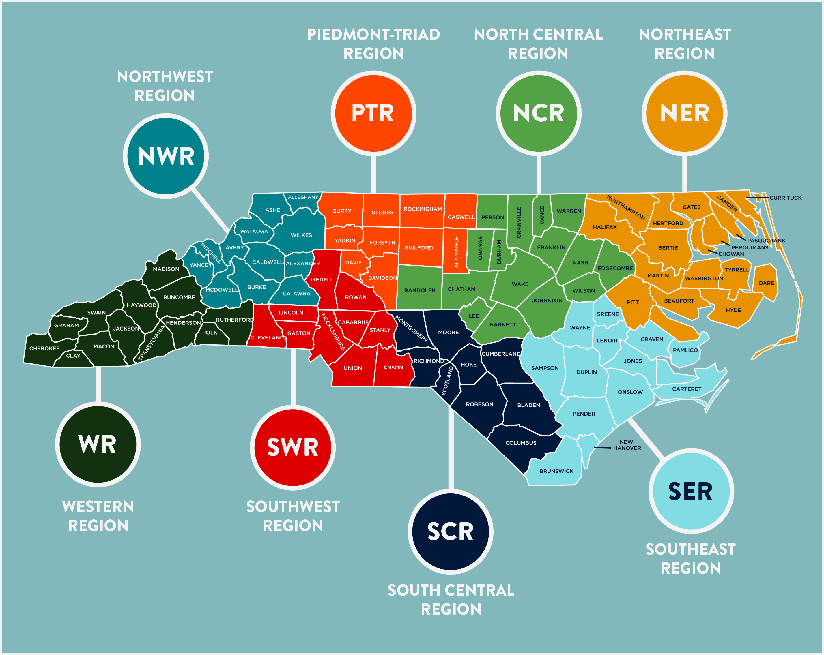 Map of North Carolina prosperity zones