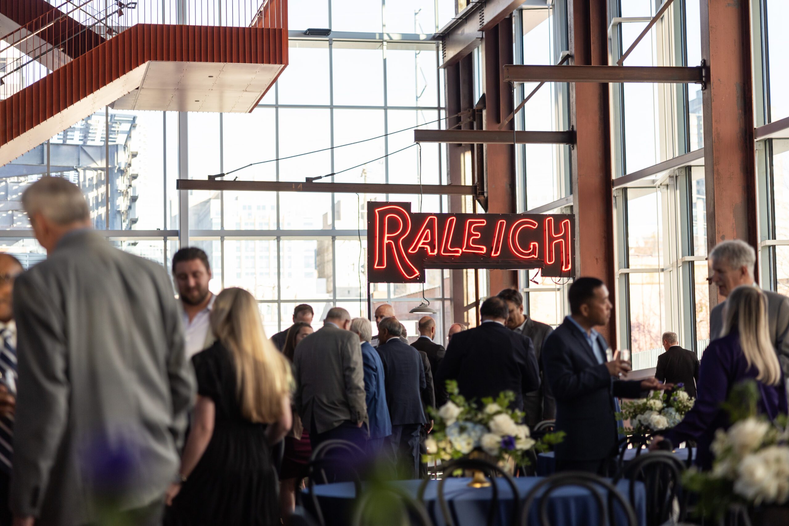 Raleigh sign at 10 Year anniversary party