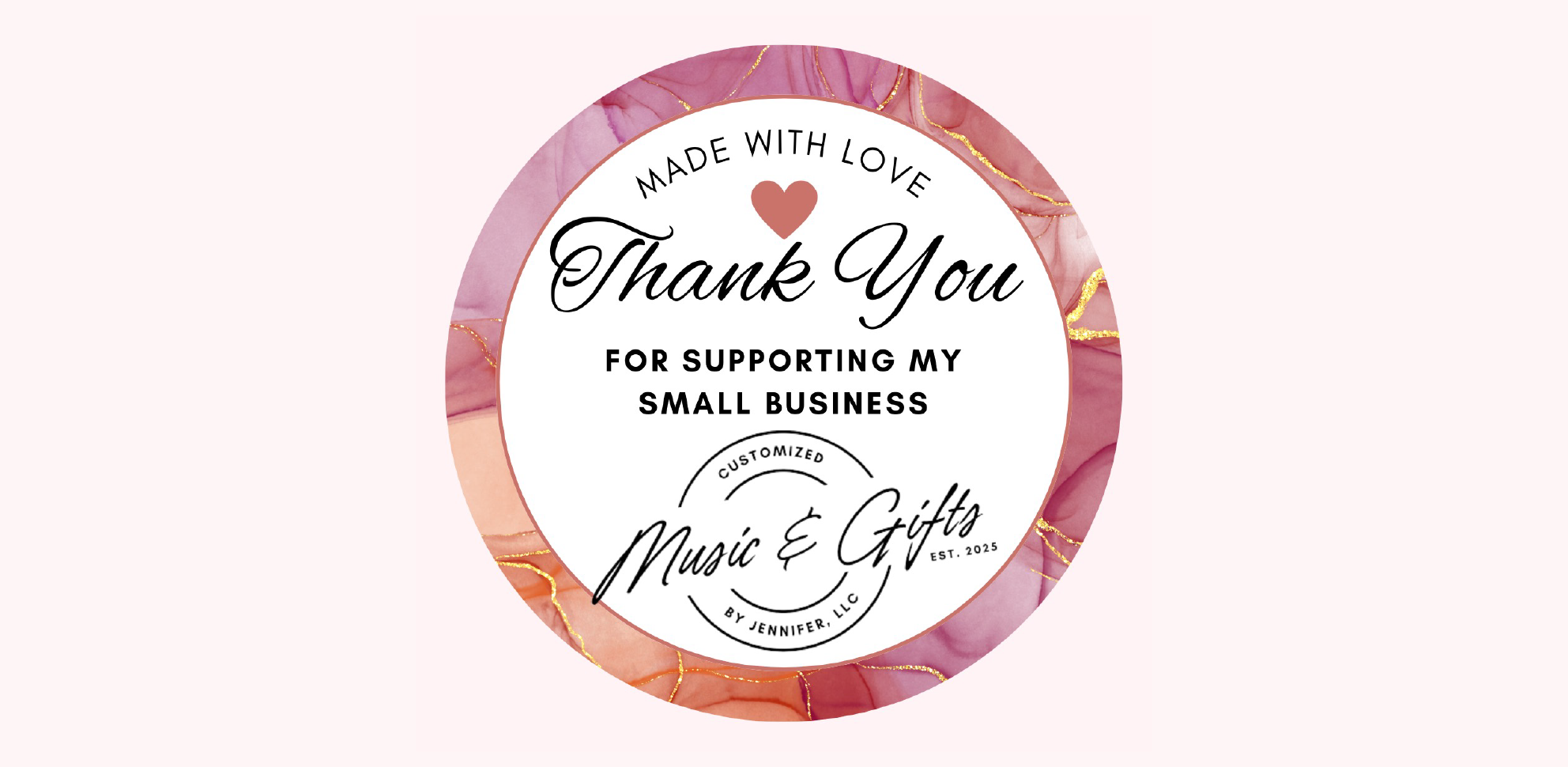 thank you badge customized gifts by jennifer logo