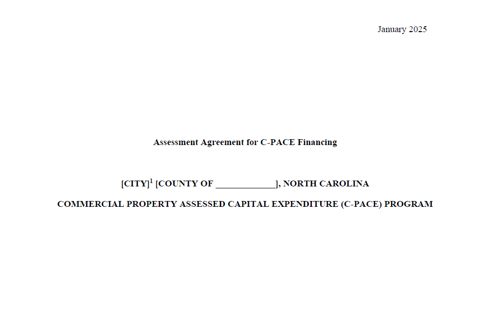 C-PACE Form of Assessment Agreement