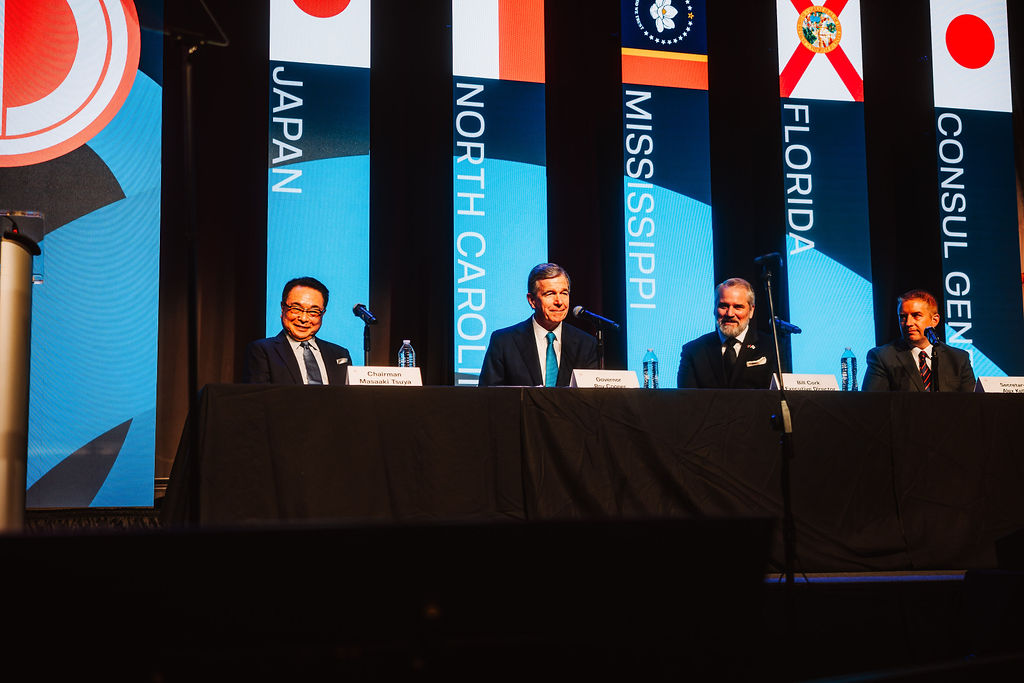 North Carolina Governor Cooper on a panel at SEUS Japan in Charlotte NC