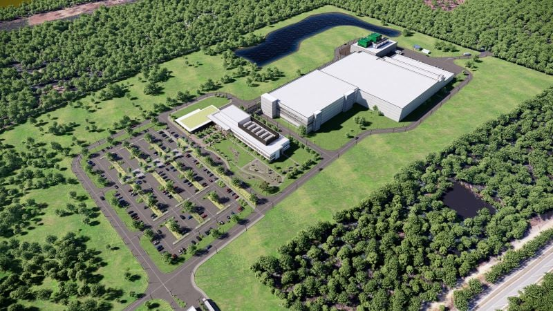 Aerial view of genentech site in North Carolina