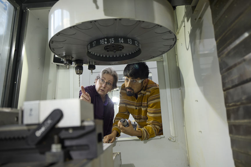 student and teacher in customized workforce training program