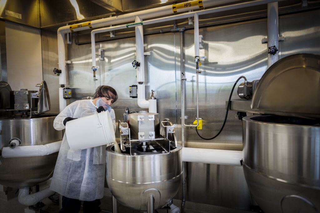 Worker at NC Food Innovation Lab