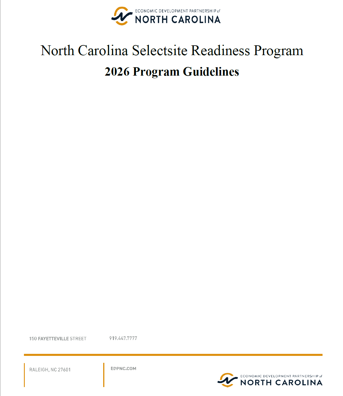 North Carolina Selectsite Readiness Program Guidelines
