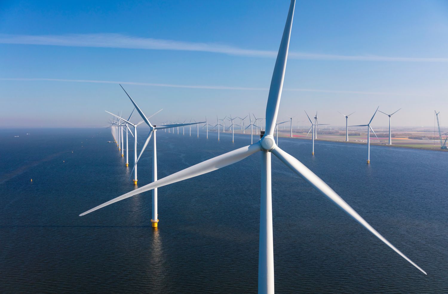 wind turbines on the coast